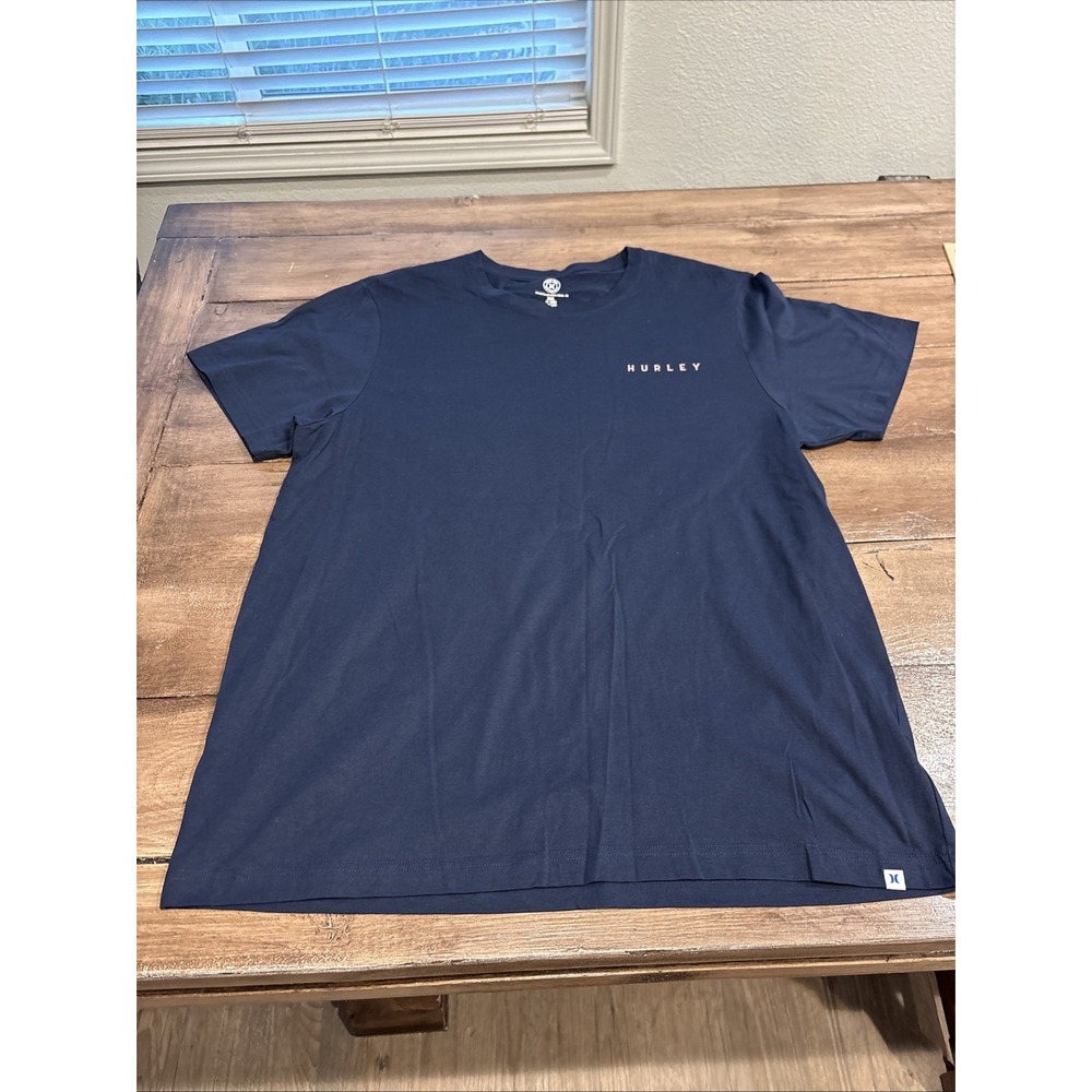 Hurley Mens Graphic T-Shirt Top 2XL Blue Cotton